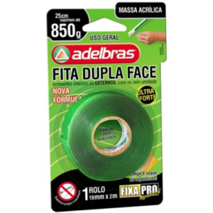 Fita Dupla Face Massa Acrílica 850G 19X2 – Adelbras